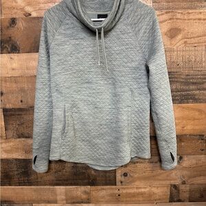 Marmot Gray Quilted Cowl Neck Sweater